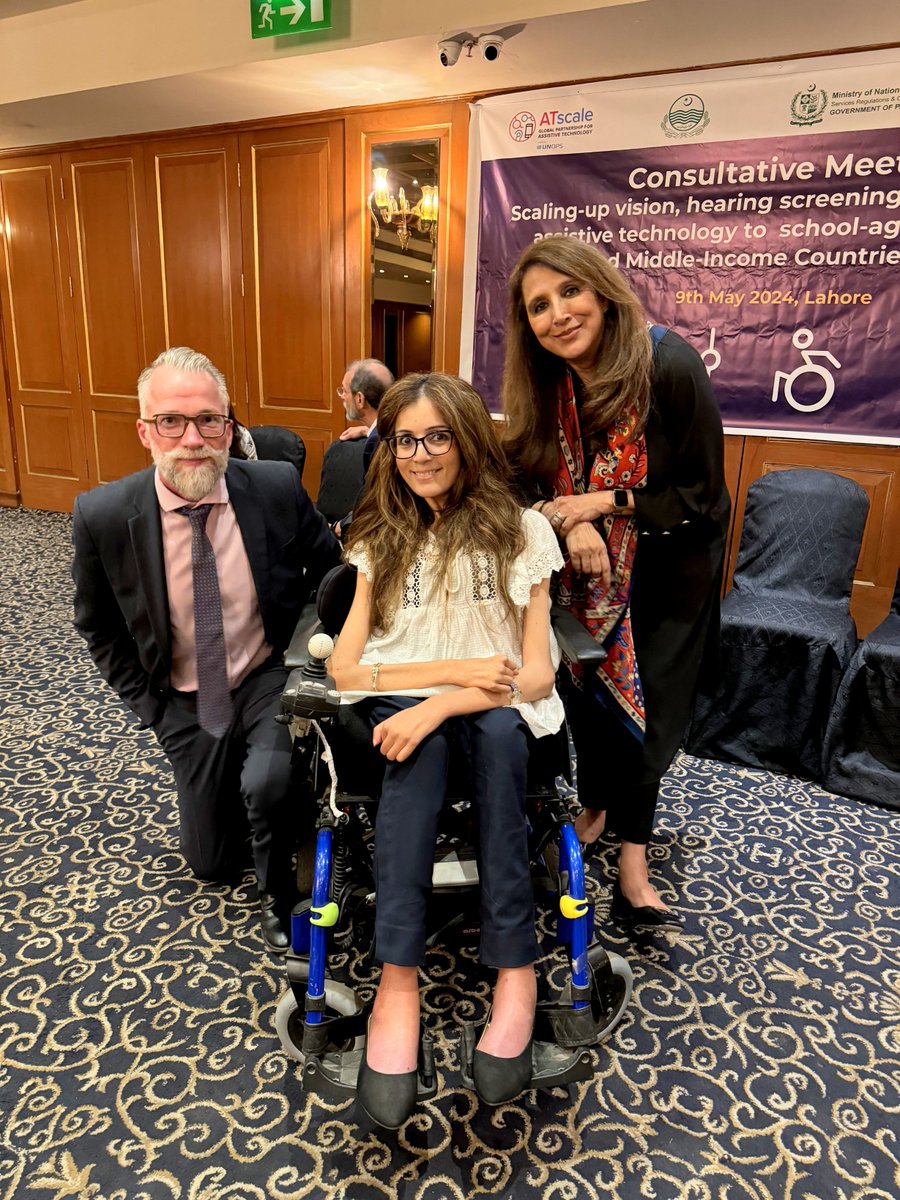 With the wonderful Mr. Pascal Bijleveld, CEO <a href="/_ATscale/">ATscale</a>   and Dr.Maryam Malik, technical advisor for disability and rehabilitation at <a href="/WHOPakistan/">WHO Pakistan</a> 

#ATScale #WHOPakistan #ATChangesLives #UnlockTheEveryday #LeaveNoOneBehind
#FutureIsInclusive #Enable #Empower
#SanaKhurshid