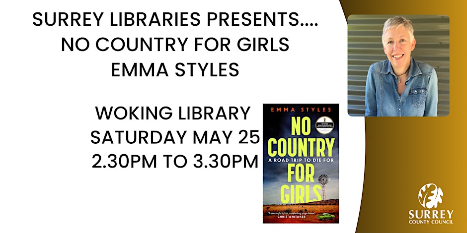 I’ve dreamed about this selling out, unlikely I know but did happen several times in Western Australia a year ago! A rare opportunity to hear me talk about this book and these girls at @WokingLibrary next Sat and I can’t wait. £5 suggested donation here: eventbrite.co.uk/e/no-country-f…