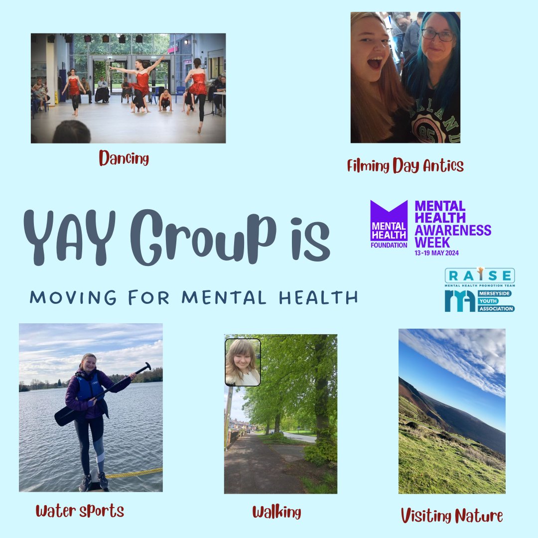To round off our #MentalHealthAwarenessWeek 💚, our fabulous YAY Group members have been participating in lots of different Movement activities! Let's continue to Move more for our Mental Health! #MomentsForMovement