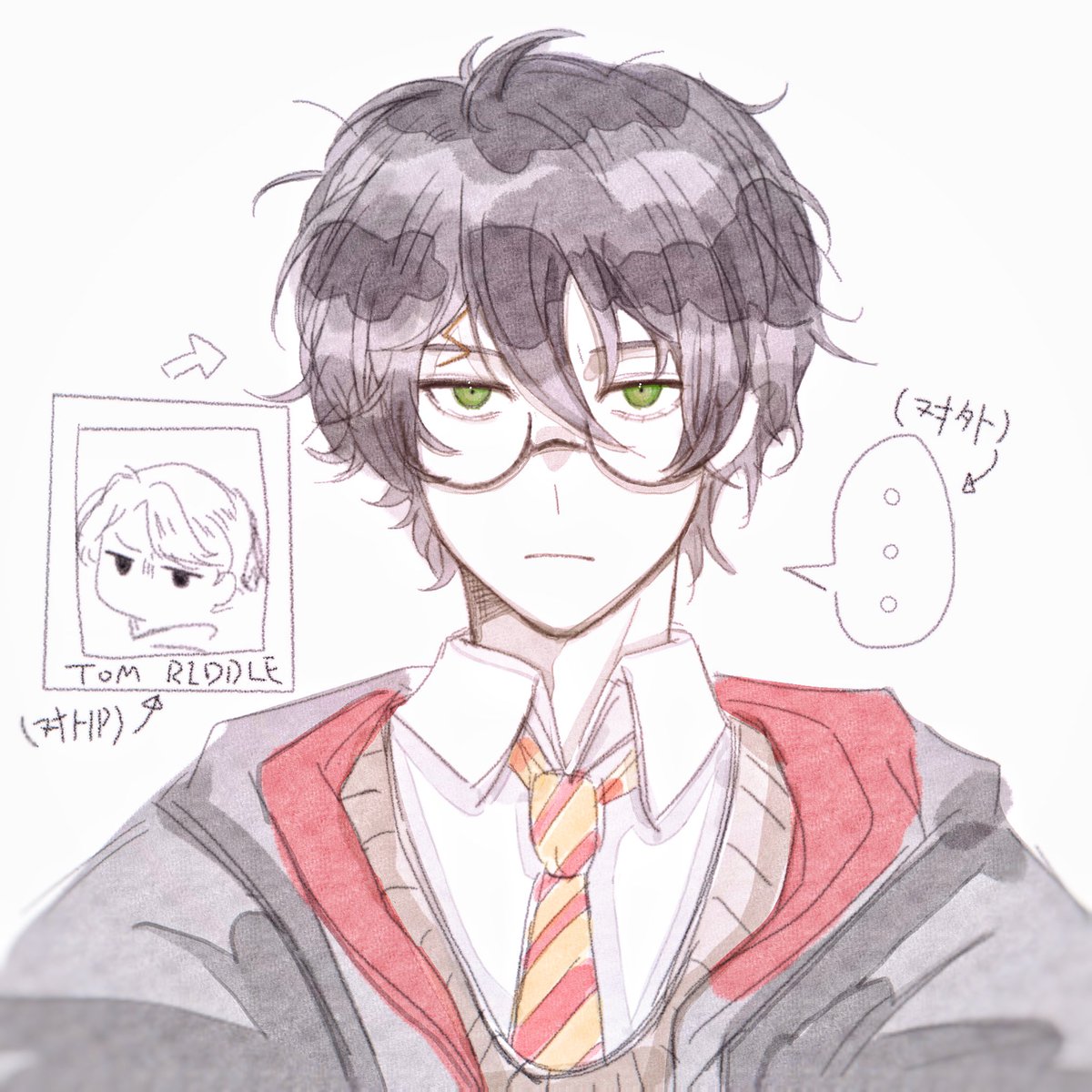 GrahaTako's tweet photo. #tomarry #LVHP #TMRHP 
🐍→⚡️  ⚡️→🐍
谁又在画灵魂互换啊原来是我
来自亲友的小剧场↓

T：不要用我的脸做这么傻的表情

H：谁管你啊（开始颜艺）

T：（好想揍但是自己的身体自己的脸）（拳头硬了又松开） https://t.co/SbYyB04xs3