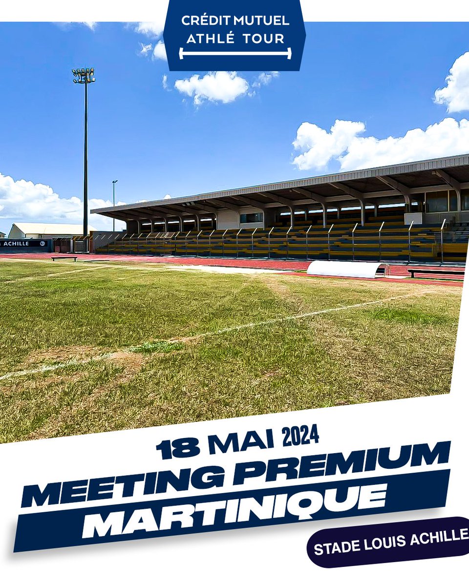 💥 Le #CréditMutuelAthléTour fait étape aux Antilles avec le premier des sept meetings Premium de la saison estivale, organisé en Martinique ce samedi 18 mai !

💻 Suivez le meeting sur direct.athle.fr samedi 18 mai à partir de 23h15 (heure locale 17h15)

@CreditMutuel