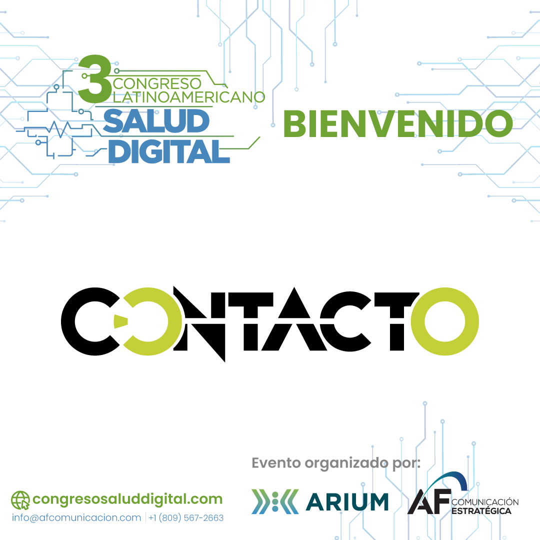 Le damos la bienvenida a <a href="/revcontactord/">Revista Contacto</a> como media partner del 3er. Congreso Latinoamericano de Salud Digital a ser celebrado el 10 de octubre de 2024.
Conoce más sobre sus servicios en: revistacontactord.com