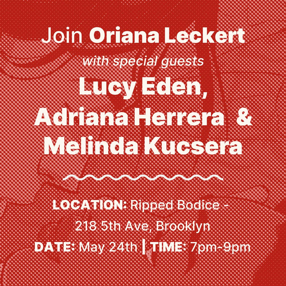 #TheRippedBodice and @kickstarter IRL! 📚️ Join us for a magical evening filled with Q&A, writing tips and of course, love — with a panel led by @orianabklyn with author guests Adriana Herrera, @LucyEdenAuthor & @MelindaKucsera. RSVP: lu.ma/4fzso3af