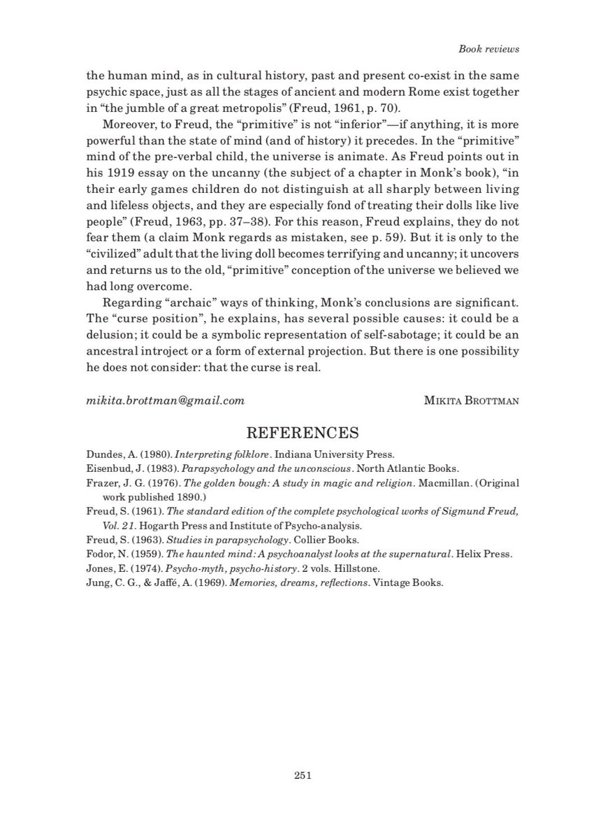 Very thought provoking review by Mikita Brottman of 'Trauma and the Supernatural in Psychotherapy' in the latest issue of the journal of the Society for Psychical Research. Thanks to @n_morck for organising this. The full issue can be accessed in the next link in this thread.