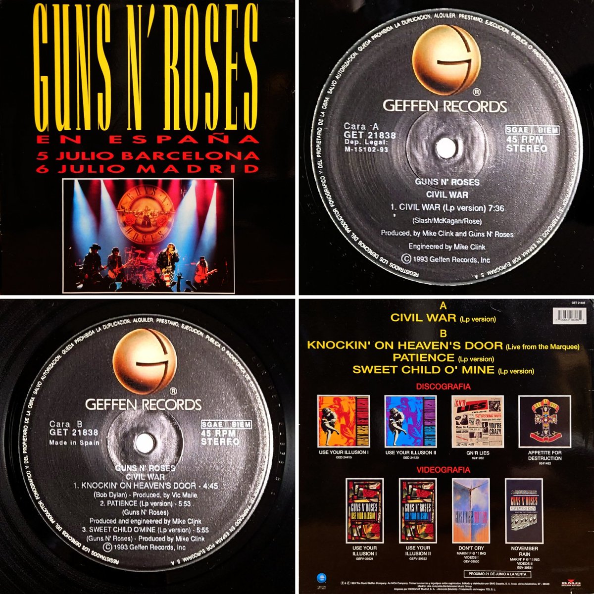 05/17/2024
Guns N' Roses
'Civil War' (1993)
Spanish press, 12inch single.

@gunsnroses
#GunsNRoses #GNR #hardrock #90srock #ガンズアンドローゼズ
instagram.com/p/C7Ex1hmPERX/…