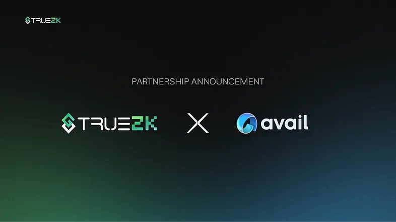 We are excited to partner with @AvailProject to integrate Avail's Data Availability (DA) solution into our platform 💚
This partnership strengthens TrueZK's mission to provide developers with top-notch tool for building and deploying custom Rollups. 

Key benefits:
 •