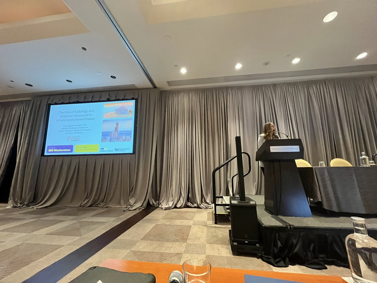 IBD Masterclass 2024. <a href="/KrugCleveland/">Noa Krugliak Cleveland, MD</a> discussing the growing practice of intestinal ultrasound in #IBD. Measuring  bowel wall thickness &lt;3mm in colon,ti is normal and correlates with endoscopy.  <a href="/DDWMeeting/">Digestive Disease Week</a> <a href="/NMGastro/">Northwestern Medicine Digestive Health Institute</a>
