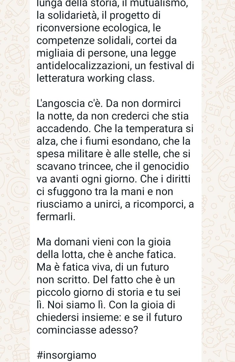 Laura_Bennati's tweet photo. #Gkn domani #18maggio ore 14.30 #viaMariti tutt@ in corteo!
"Non venire con l'ansia della sconfitta ma con la gioia della lotta."
Ancora una volta le parole perfette riempite di senso da oltre 1000 giorni di #Assembleapermanente
#Partecipiamo #Insorgiamo https://t.co/48bg8US0TG