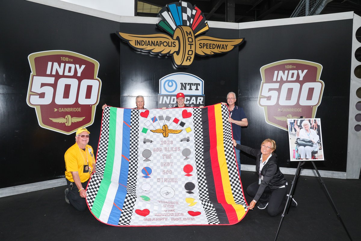One last quilt. ❤️

Today, <a href="/josefnewgarden/">Josef Newgarden</a> received his #Indy500 winner's quilt. Jeanetta Holder, affectionately known as "The Quilt Lady," handcrafted quilts for #Indy500 winners from 1976-2023.

"The Quilt Lady" passed away last December.