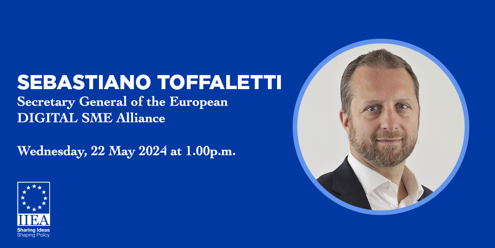 The Secretary General of @EUdigitalsme, @sebastianobxl, will give an online address @IIEA on Wednesday, 22 May at 1pm. He will provide an SME perspective on developments in digital policy and the digital economy, assessing the opportunities and challenges that lie ahead for the