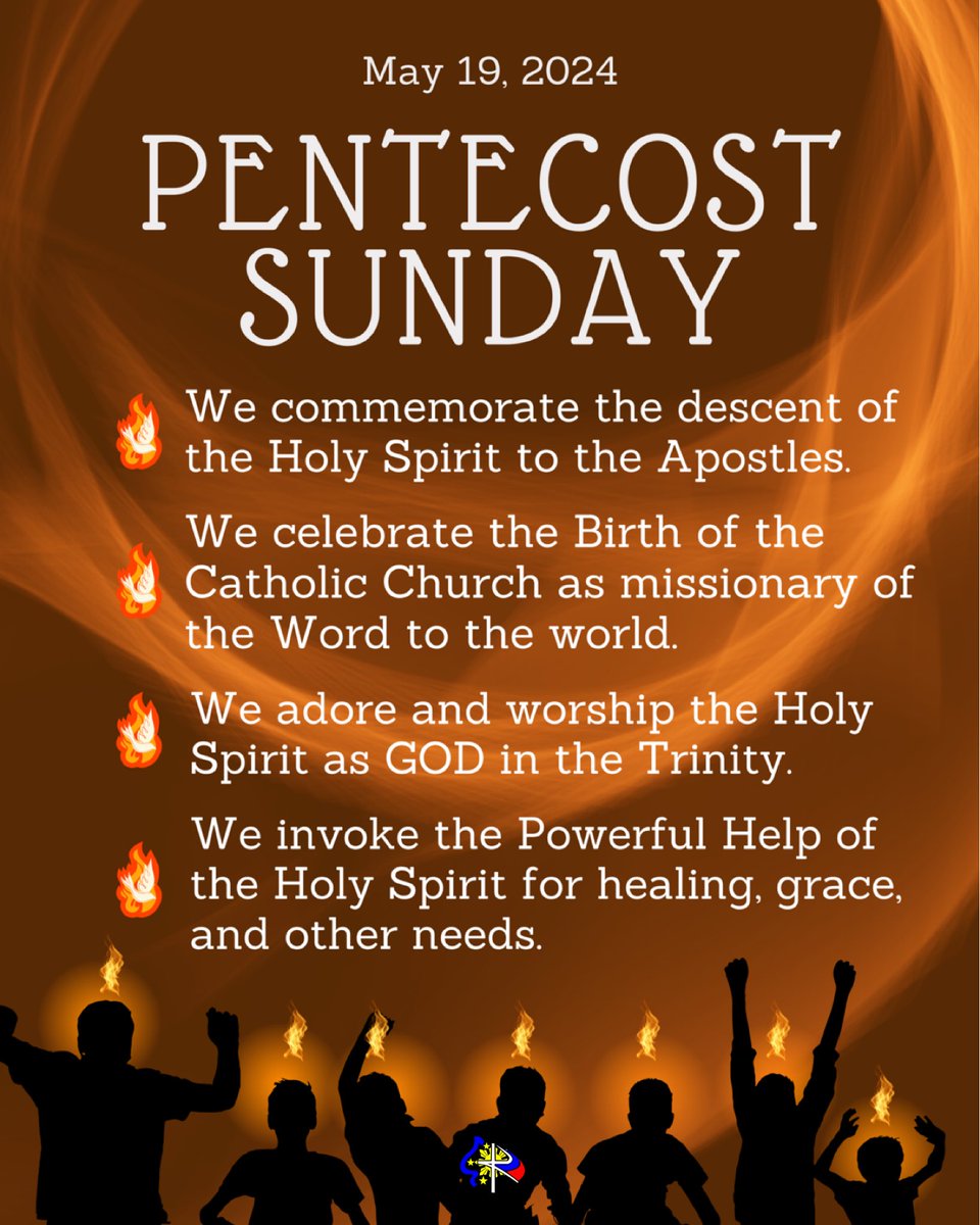 May 19, 2024 is PENTECOST SUNDAY! ❤️ Come, HOLY SPIRIT, we need You!