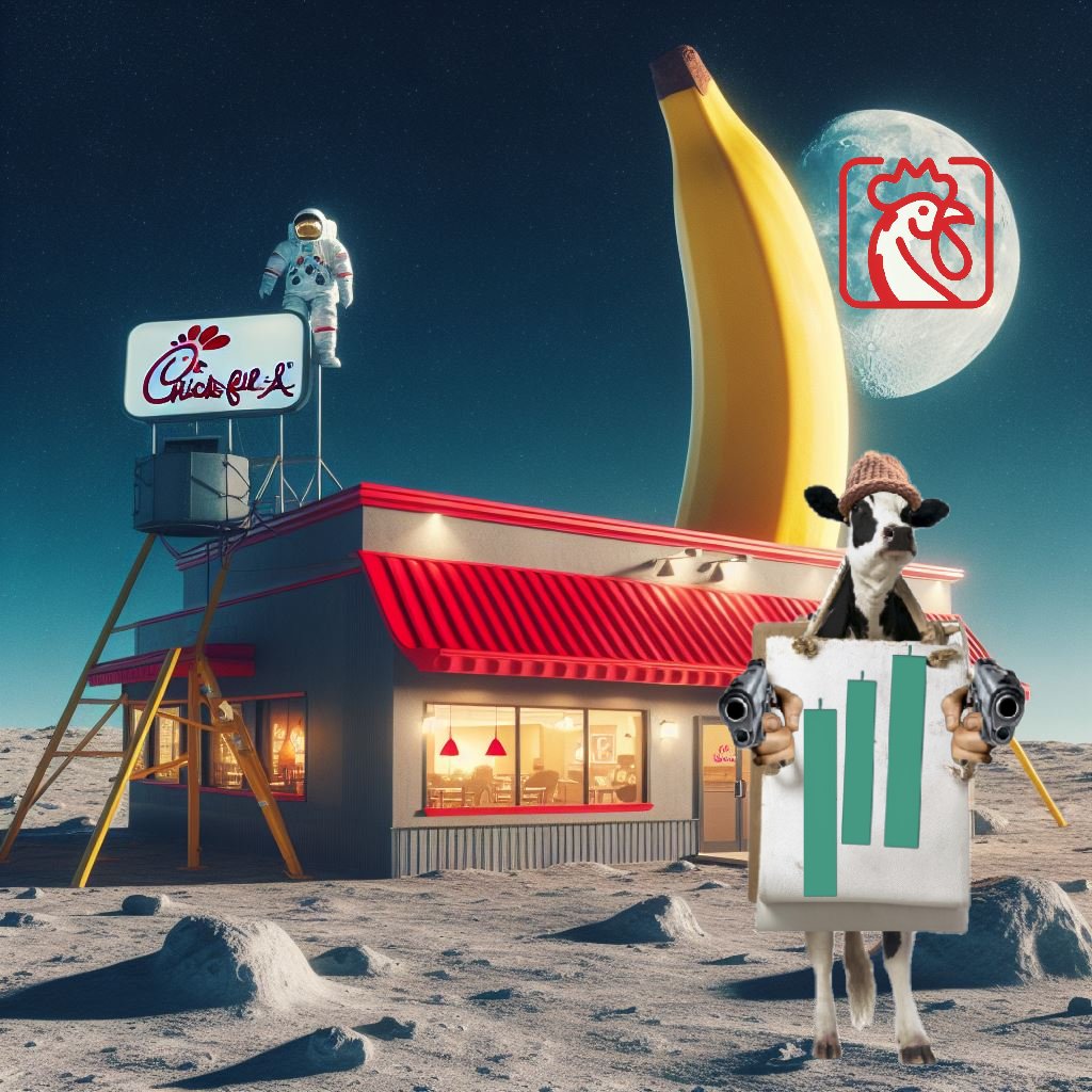 Announcing the opening of our first location on the Earth's moon.

Like and follow us for exciting news.  Shout out to cow fam for holding solid 💎✋🐄