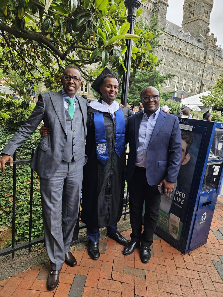 With Abubakar and Prof @kopalo of Georgetown University who was a mentor and father figure to my son...thanks Prof!