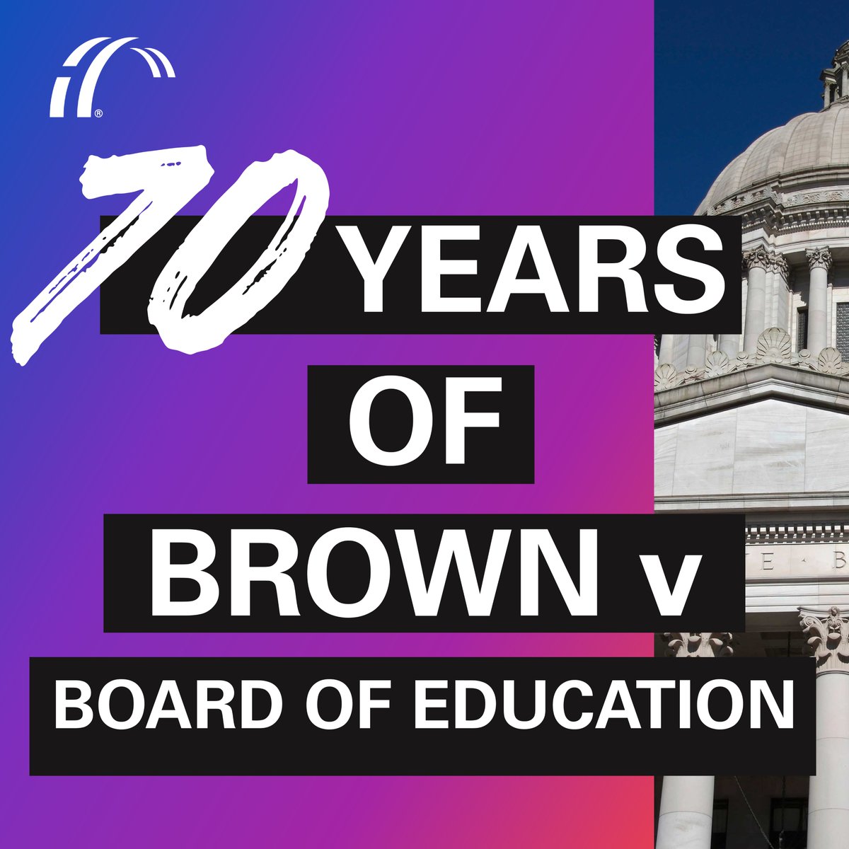 As we celebrate 70 years of Brown v. Board of Education, AAUW renews our commitment to the principles of equality and democracy. To help achieve full equality, Congress must act & pass the John Lewis Voting Rights Act! #BrownvBoard70 aauw.org/act/two-minute…