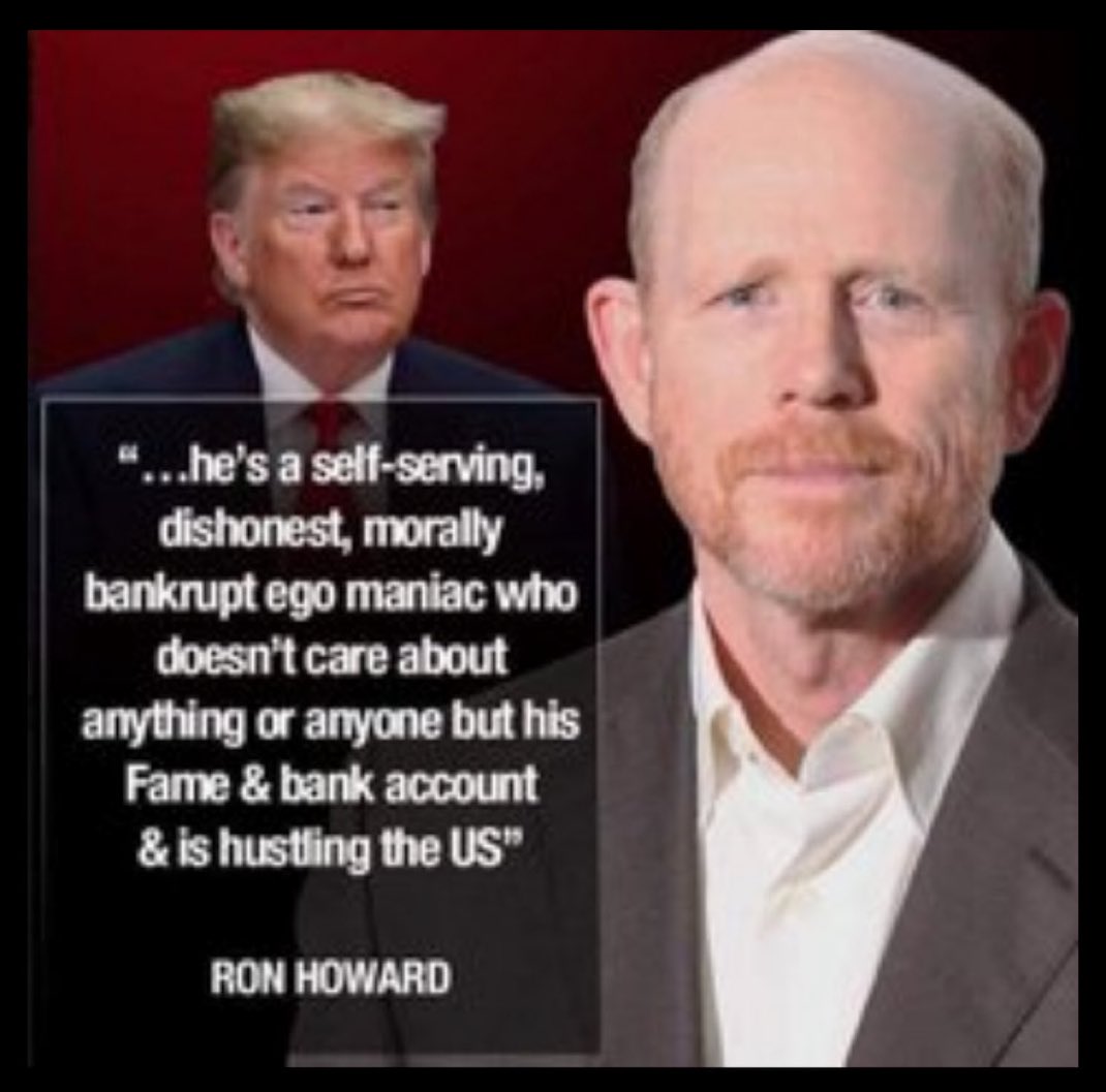 I'm with Ron Howard, how about you?