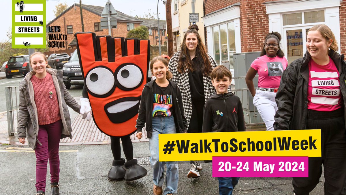Happy #WalkToSchoolWeek! From today, over 250,000 pupils across the UK are taking the challenge to walk, wheel, cycle, scoot or ‘Park and Stride’ for the whole week and enjoy the many benefits it brings. Find out more: livingstreets.org.uk/walk-to-school… #MagicOfWalking