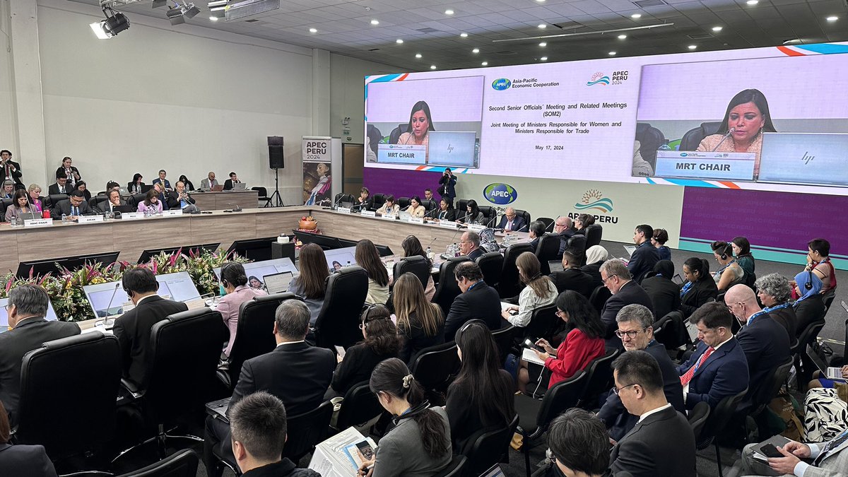 The Joint Meeting of Ministers Responsible for Women and Ministers Responsible for Trade is underway. This first ever joint meeting will spotlight the significance of including and empowering more women in trade in the region. #APECPeru2024 @apecperu