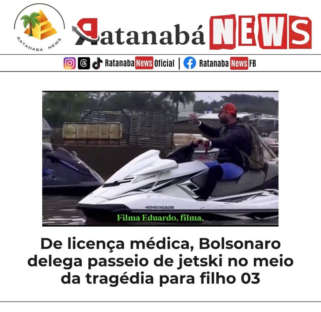 2 semanas depois da tragédia no RS... A 'ErisiFake' do ' LADRÃO DE JÓIAS, GENOCIDA, Sara... Os V4GABUNDOS, 'filhos do cão ', vão pro RS produzir mais Fakenews... Eles se livram de doar 1 real pra nada...e tudo no mesmo dia.🙄 A Extrema direita é realmente uma ABERRAÇÃO!