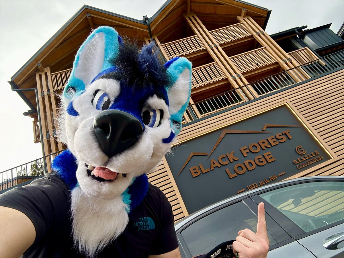 Arrived at the MADHOUSE 💙🥰 let’s fucking go! @BFL_Con Happy #FursuitFriday