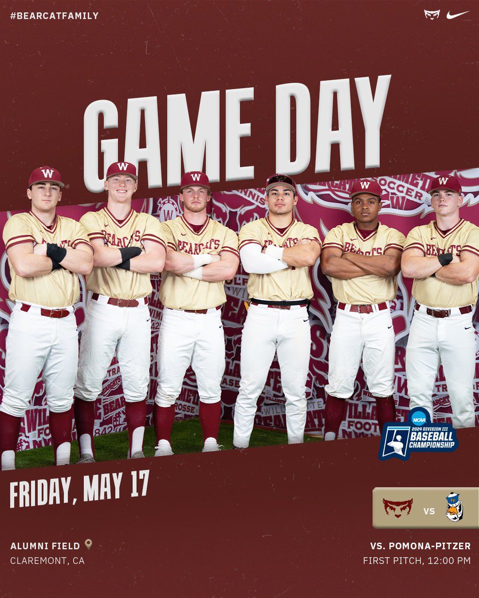 Game 1. Noon. #BearcatFamily

🆚<a href="/Sagehens/">Sagehens</a> 
📍Alumni Field (Claremont, CA)
📺 sciacnetwork.com