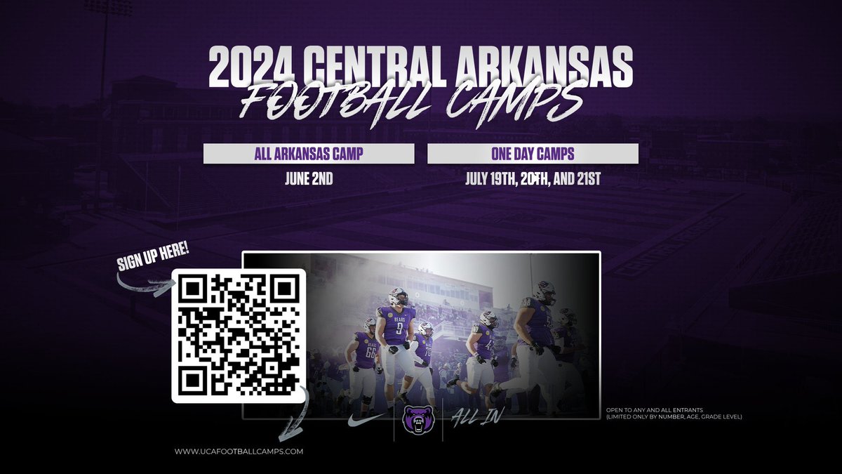 Register today. The earlier, the better. ucabearsfootball.com