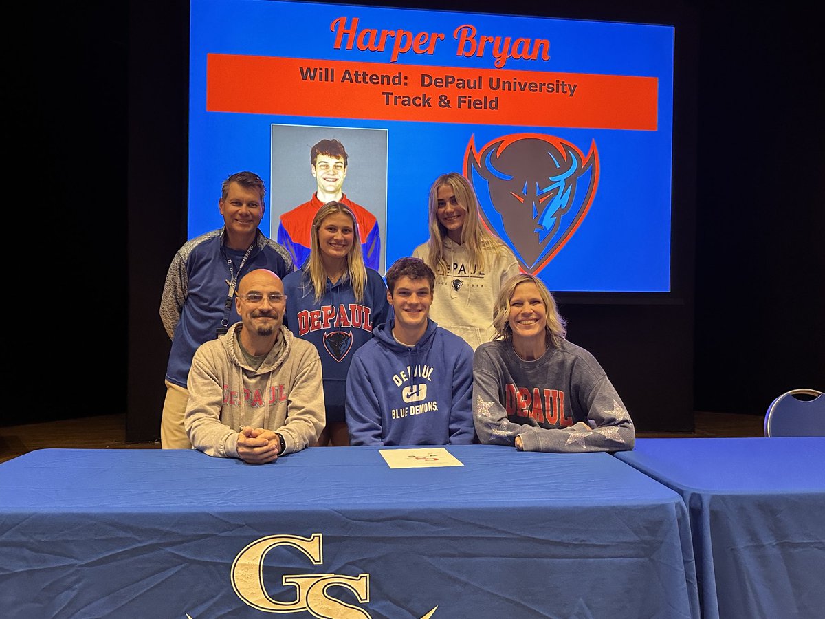 Congratulations to Harper Bryan on his commitment to DePaul University to continue his academic and track career.