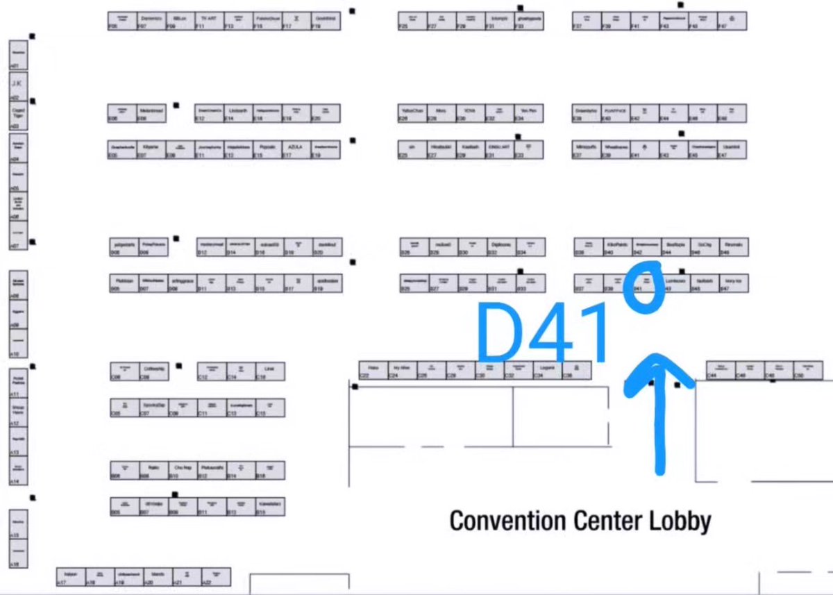 I'm at D41 at Anime Central, right in front of the entrance to Hall D ✨ Please come by if you're in the Chicago area, would love to say hi to you 😊 #animecentral2024