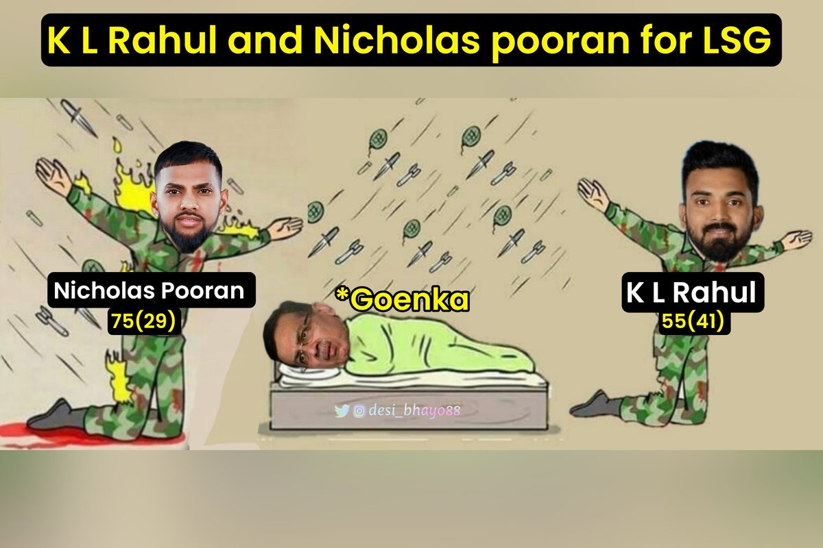 Nicholas Pooran and K L Rahul for LSG  😂