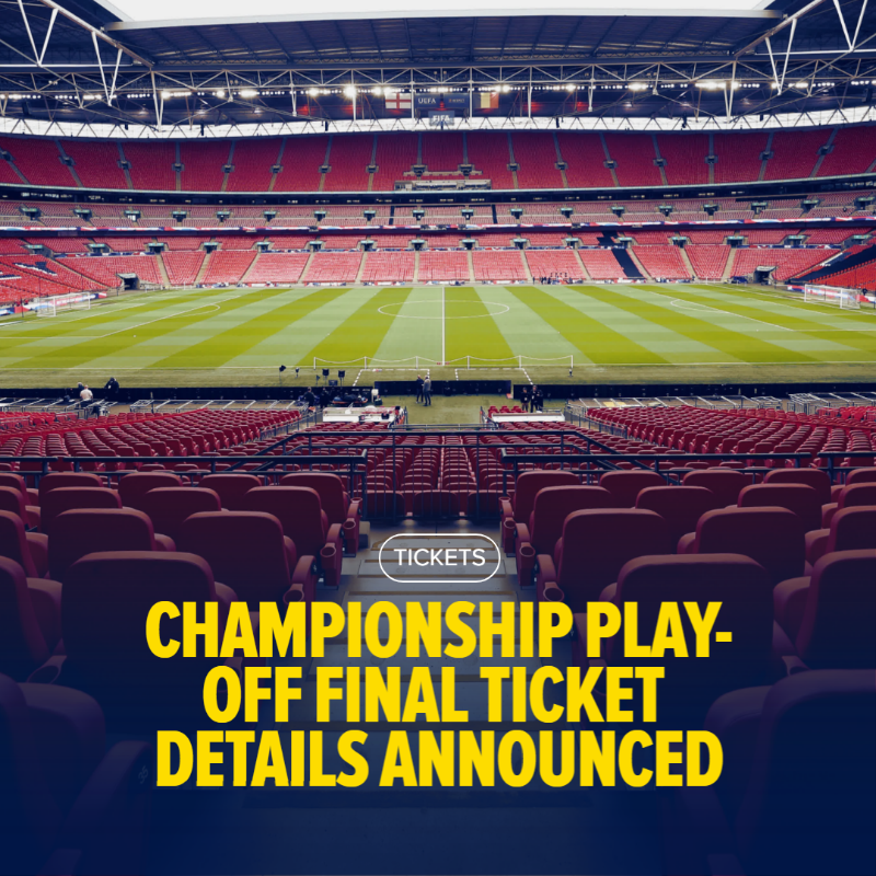 LUFC's tweet photo. 🎫 With an allocation of 35,796, tickets for our Play-off Final at Wembley will go on sale from 10:30am tomorrow