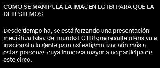 AgustinBarahon9's tweet photo. #ManipulaciónMediática #Estigmatización #DelitosDeOdio #Compartir

Siniestro proyecto de la sociedad no empática o ignorante de qué es REALMENTE el mundo LGTBI para conseguir que se lo odie tornándolo en un aborrecible y falso espantapájaros loco para que la gente desee quemarlo. https://t.co/qU5TNBkjOB