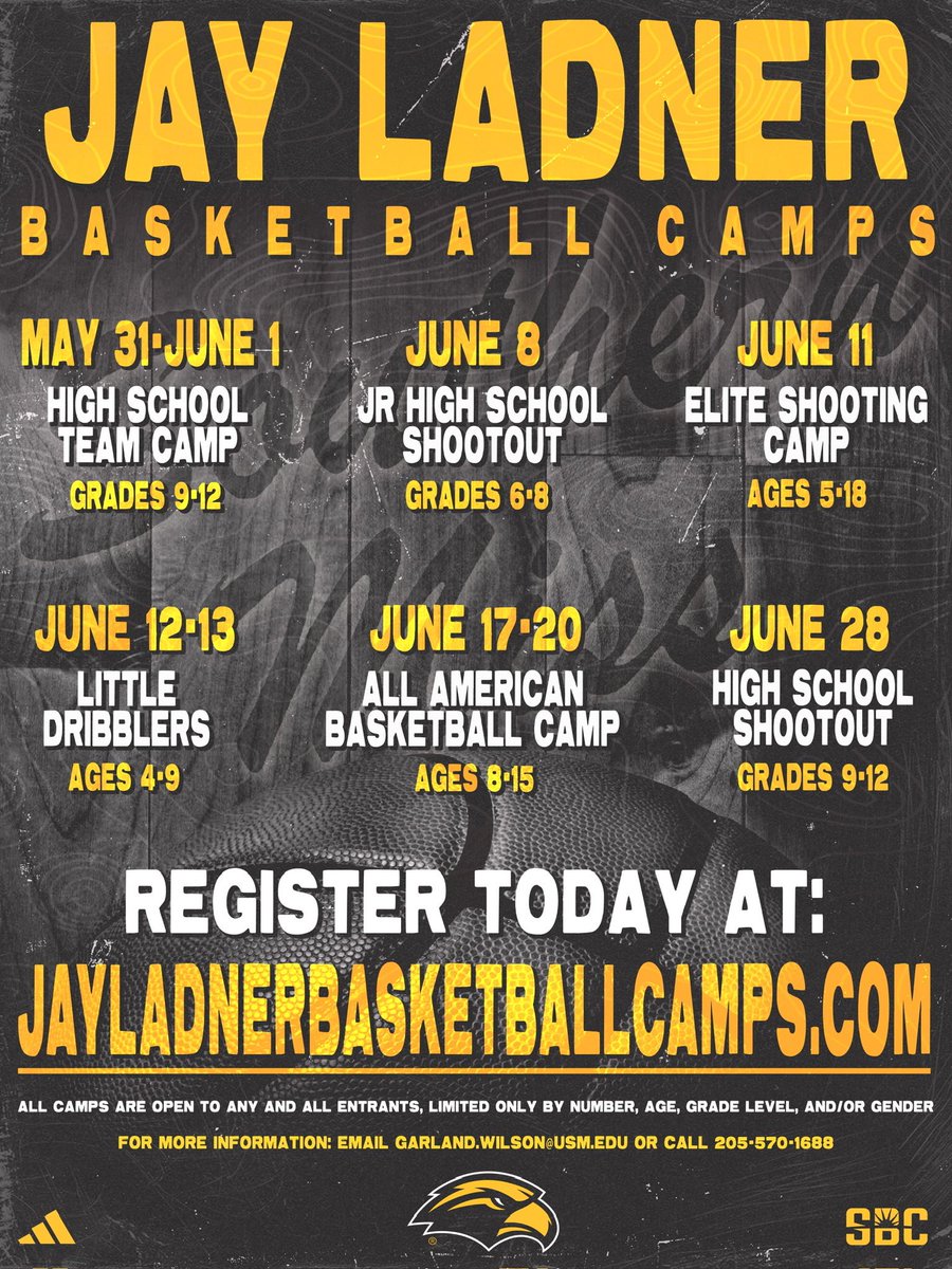 Jeremy Tekulve ™ (@jeremy_tekulve) on Twitter photo The <a href="/CoachLadner/">Coach Ladner</a> Basketball Camps are quickly approaching this summer!
Register today‼️
jayladnerbasketballcamps.com
#SMTTT 🟡🦅🏀 The <a href="/CoachLadner/">Coach Ladner</a> Basketball Camps are quickly approaching this summer!
Register today‼️
jayladnerbasketballcamps.com
#SMTTT 🟡🦅🏀