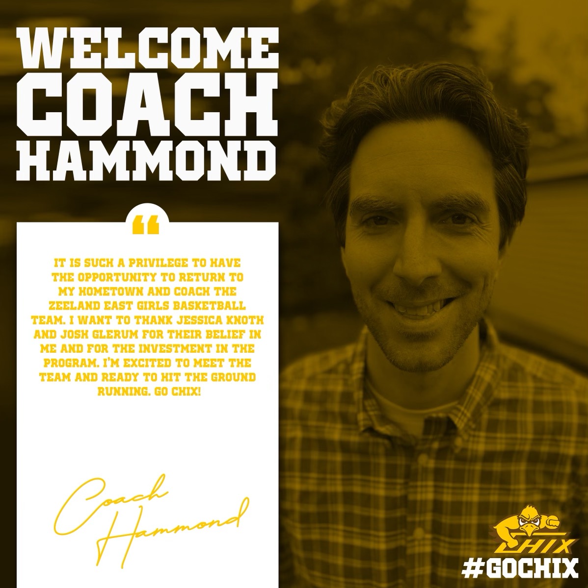 CHIX hire Troy Hammond to lead the girls basketball program!
zeelandeastathletics.com/main/adnews/ID…