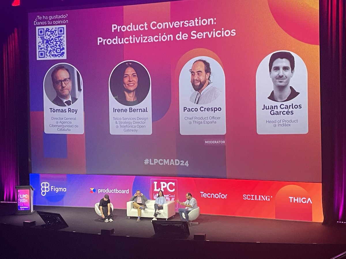 LaProductConfES's tweet image. ¡Aquí es donde está la chicha y el salseo! 👀Espectaculares #ProductConversations de la mano de @roytomas, Irene Bernal, @jgarcesc, Paco Crespo, @salvadorValle, @kapicuak, David Ruiz y @xmooth
¿Con qué reflexiones te quedas?#LPCMAD24