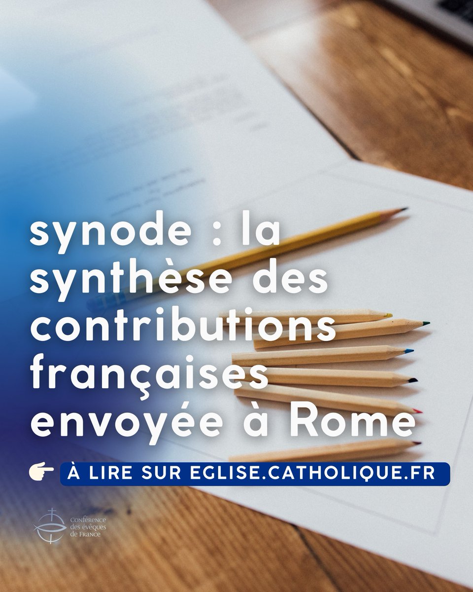 En vue de la deuxième Assemblée synodale (octobre 2024), les travaux du @Synod_va sur la synodalité se poursuivent. La synthèse des contributions françaises, alimentée par 64 #diocèses, 12 mouvements ou associations et 700 jeunes pendant plusieurs mois, a été transmise à Rome par