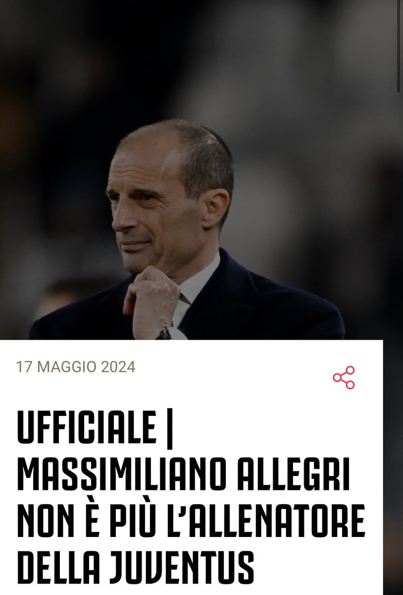 Es oficial. Allegri OUT.