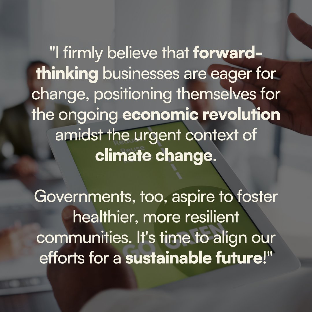 Forward-thinking businesses embrace change amidst climate urgency; governments aim for resilient communities. Let's align for sustainability.