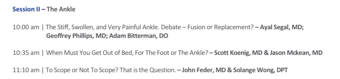 Next up…The ANKLE! Time to debate some 🔥Hot Topics🔥 involving the ankle!