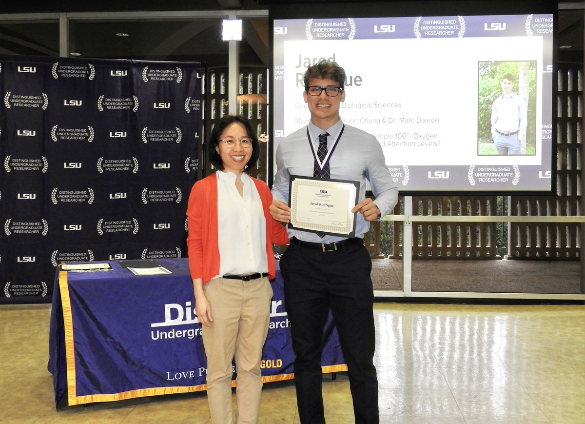 SeYeon Chung (@seyeon_chung) on Twitter photo Huge congrats to exceptional sudent Jared on graduating with college honors <a href="/LSU_Honors/">Ogden Honors College</a> and receiving the Distinguished Undergraduate Researcher medal @LSUDiscover. It was a privilege to mentor him on his Honors Thesis. Wishing him all the best as he embarks on his PhD journey. Huge congrats to exceptional sudent Jared on graduating with college honors <a href="/LSU_Honors/">Ogden Honors College</a> and receiving the Distinguished Undergraduate Researcher medal @LSUDiscover. It was a privilege to mentor him on his Honors Thesis. Wishing him all the best as he embarks on his PhD journey.
