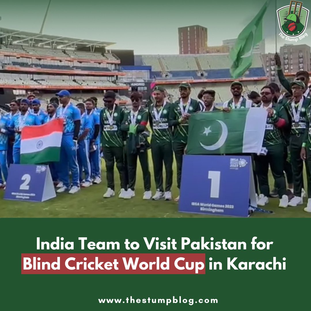 The India Blind Cricket Team was the first team that confirmed participation in this tournament with other teams like Sri Lanka, Bangladesh, New Zealand, South Africa, and West Indies.

Read: thestumpblog.com/india-to-visit…

#BlindCricket #Pakistan #WBCC #Pakistan #Karachi