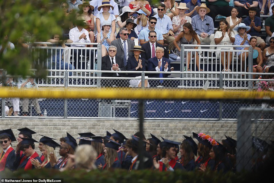 President Donald J. Trump and First Lady Melania Trump were in attendance of Barron's graduation. 🇺🇸