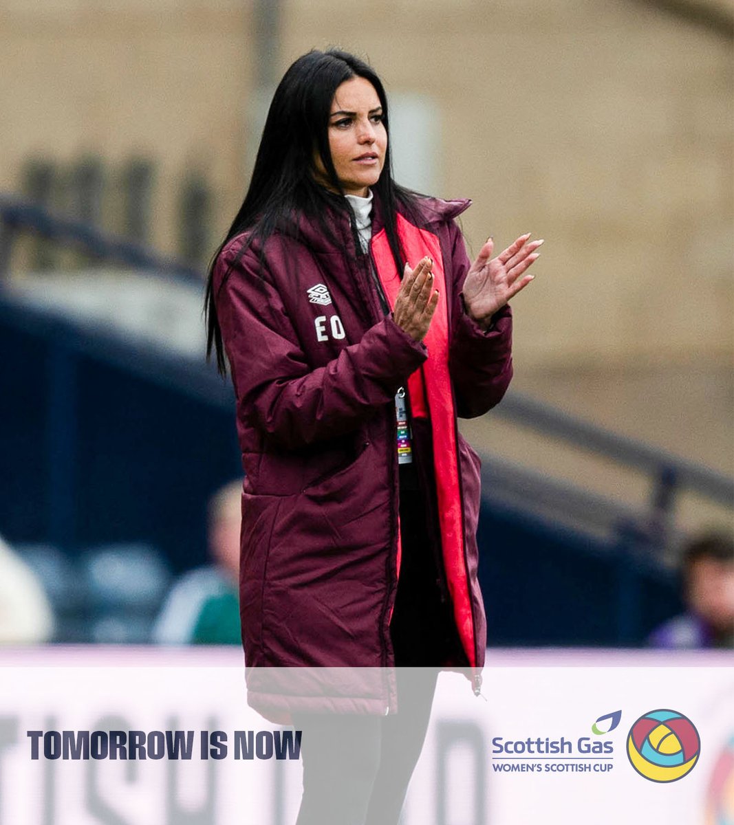 Your @scottishgas Women's Scottish Cup head coaches 🤝 @JoPotter8 and @Eva_Olid face off next Sunday. #ScottishCup