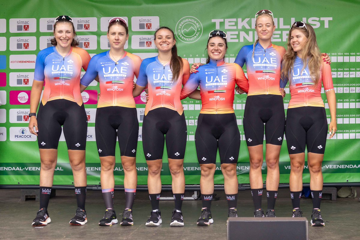 UAE Development Team riders continue to grow! Today we are happy for so many reasons. First of all because Sara Fiorin took a good 5th place (4th Top 10 of the season), then because Elisabeth Ebras went in a breakaway with six other athletes #vv24