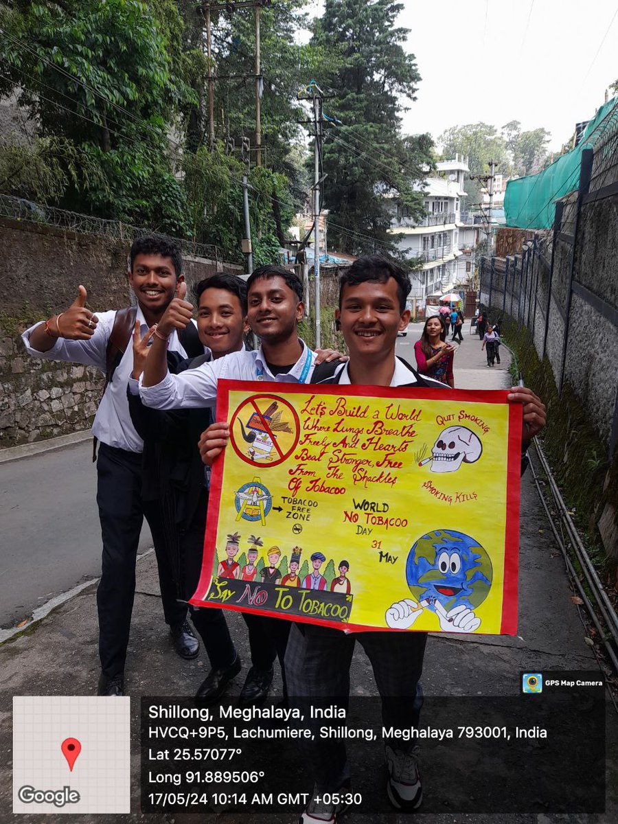 NSS_SAC_SH's tweet photo. The unit organized a Walk program, as part of our #WorldNotobaccoDay celebration. Embracing the theme 'My Meghalaya, Tobacco free meghalaya' volunteers took active participation engaging with community, and getting signature pledges from many. https://t.co/n7bx4ZWhtf