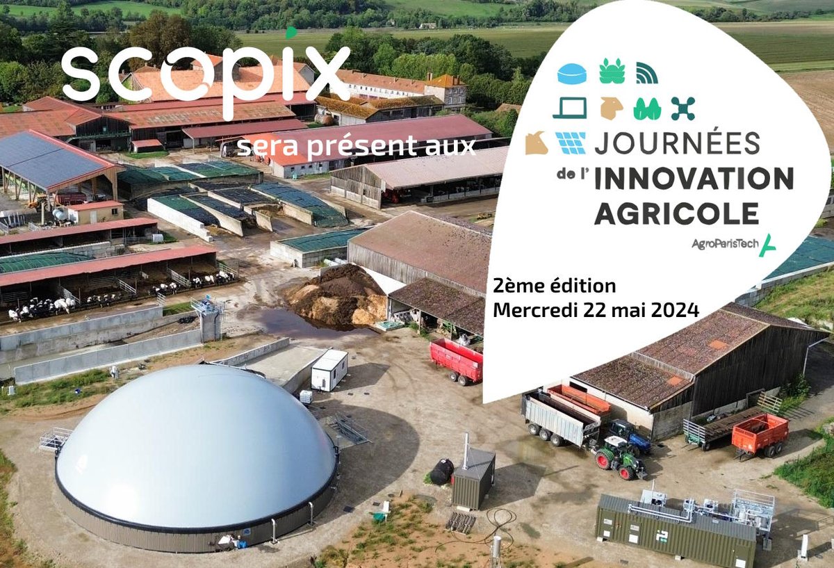 Scopix sera présent pour la 2ème fois aux Journées de l'innovation agricole organisée par la <a href="/FermeDeGrignon/">Ferme Expérimentale d' @AgroParisTech</a>.

En 2 ans, #scopix à bien grandi et évolué.

Venez nous retrouver pour découvrir comment #scopix révolutionne la #traçabilité agricole et le suivi de travaux.