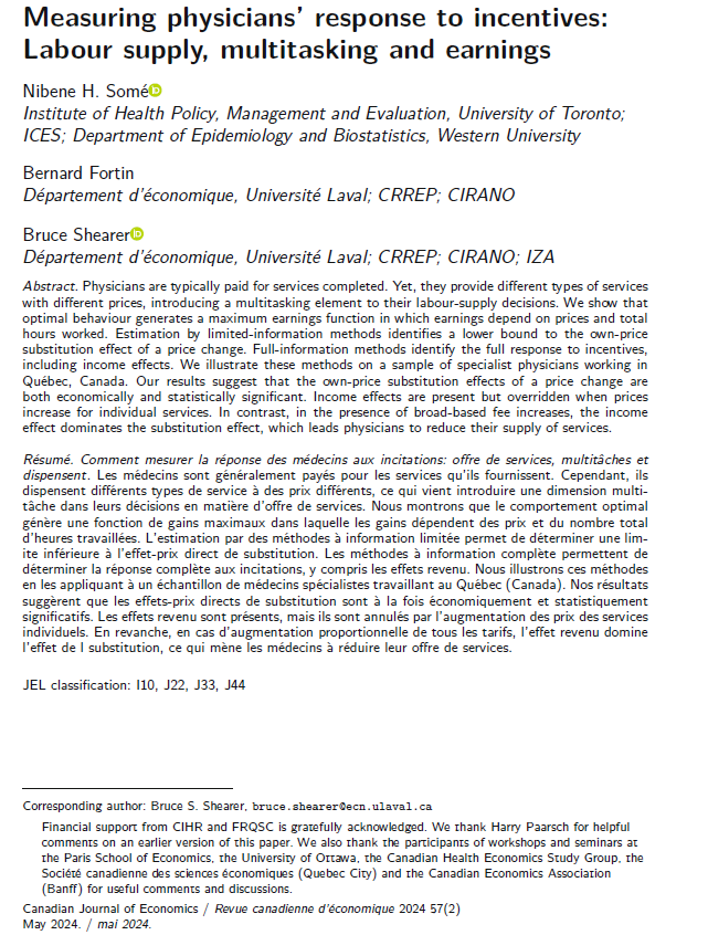 NibeneS's tweet photo. I am happy to share our new publication in the Canadian Journal of Economics. Details below:

https://t.co/Syy8uBnrtJ https://t.co/ANYr7yyVAi
