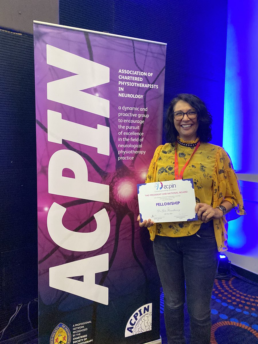 Congratulations to this one @gita_ramdharry for being awarded Fellowship of ACPIN for being a brilliant physiotherapist/researcher/leader/mentor/role model/etc.,etc. #acpin2024 🎉👏🍾🤩🥂🥳@NHNN_therapies