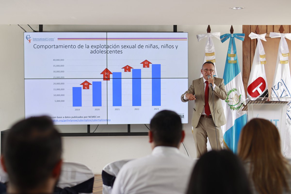 SITgt's tweet photo. En la primera conferencia: "Panorama General del Abuso y la Explotación Sexual de Niños, Niñas y Adolescentes a través de las TIC's", el lic Byron Velázquez representante de @ICMEC_official, nos sumerge en las impactantes estadísticas sobre abuso y explotación sexual en Guatemala https://t.co/yRR4zRTV6V