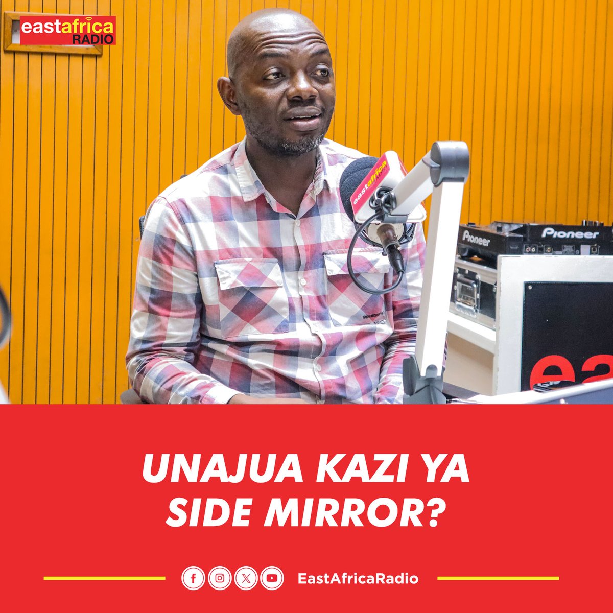 #DriveShow: “Side mirror ni muhimu sana na msizitoe bila sababu, nikikukuta barabarani huna side mirror lazima nikutoze faini, kuanzia kwenye pikipiki au hata gari ni muhimu sana lazima nikugonge faini ukiwa umezitoa” – Afande Mwita ndani ya Drive Show ya East Africa Radio.