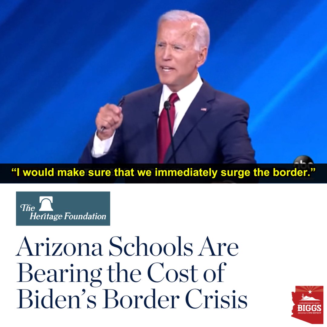 Today is day 1,213 of Biden's presidency and our southern border remains wide open. Arizona's children deserve better than Biden's Border Crisis. Read more here: 📌tinyurl.com/5n8xdnpw