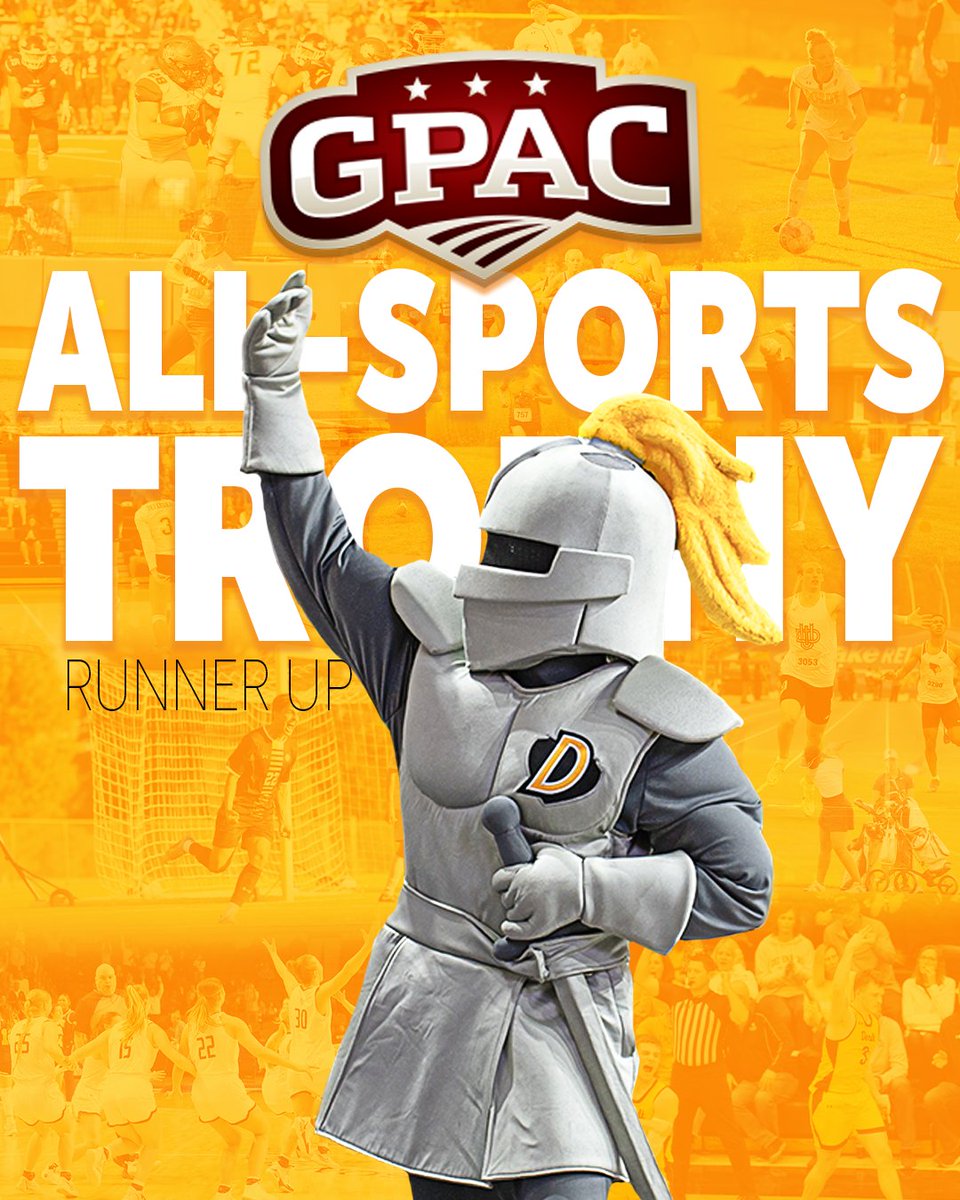 Defenders come in second in the GPAC All-Sports Trophy! This is the third year in a row that Defender Athletics have finished in the top three!